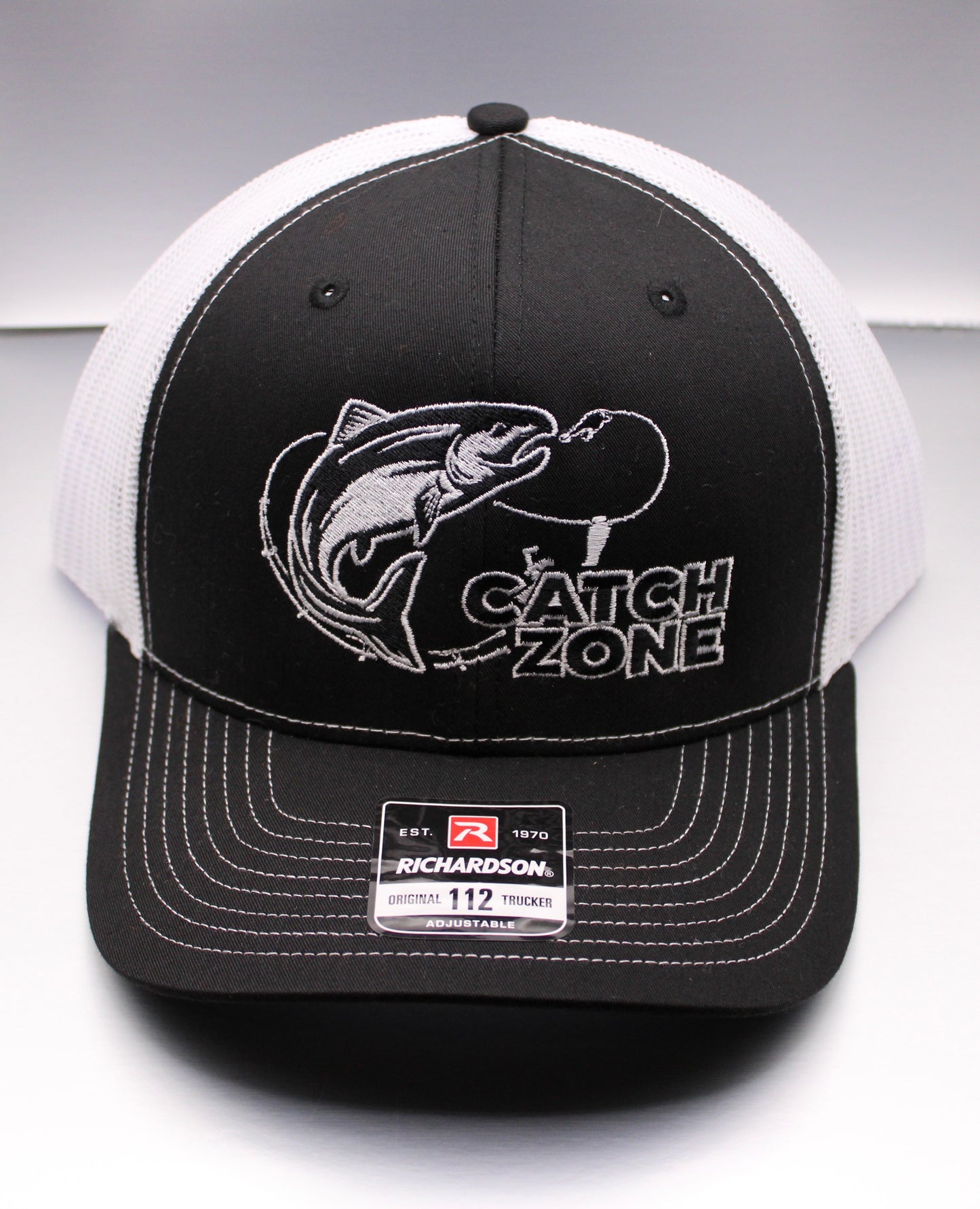 Catch Zone Hat ( Black with White mesh)
